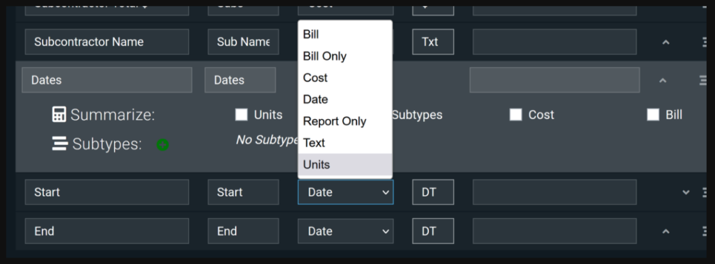 Date Column Type: Oxalis Advanced Estimation 