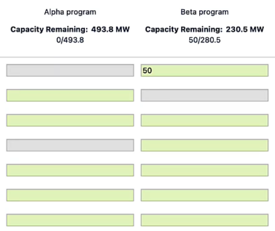 Capacity page: Jira Align